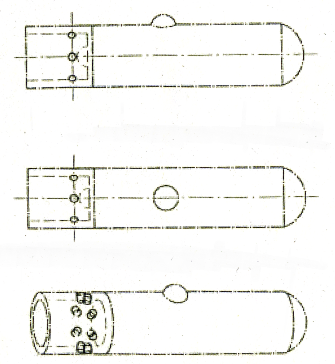 Fig. 992-3 vues de la lampe de poche